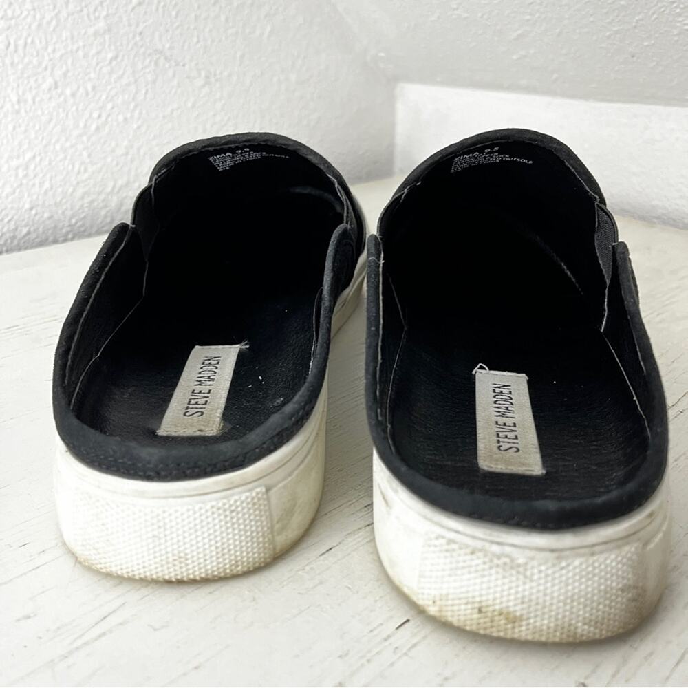 Steve Madden Zima black perforated textile slide size 9.5 - Picture 4 of 8